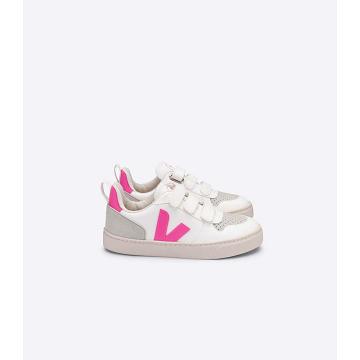 Veja V-10 CWL Kids' Shoes White/Pink | CA 786UZG